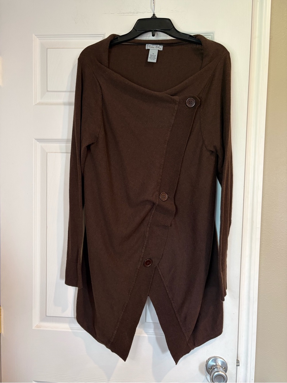 Olivia Sky Chocolate Brown Knit Cardigan